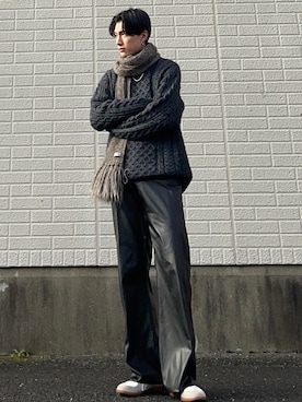 「RYO TAKASHIMA（リョウタカシマ）のアイテム（パンツ）」を使った、DAIさん（メンズ・178cm）の冬コーディネート