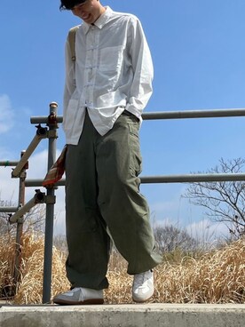 「BROKEN BASE（ブロークンベース）のアイテム（トップス）」を使った、DAIさん（メンズ・178cm）の春コーディネート