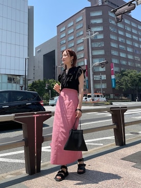 「LAGUNAMOON（ラグナムーン）のアイテム（ブレスレット）」を使った、藤井さん（レディース・166cm）の春コーディネート