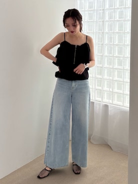 「LAGUNAMOON（ラグナムーン）のアイテム」を使った、藤井さん（レディース・167cm）の夏コーディネート