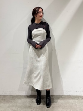 「アイテム（その他シューズ）」を使った、藤井さん（レディース・167cm）の夏コーディネート