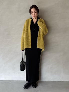 「ニットワンピース」｜藤井さん（レディース・167cm）の夏コーディネート