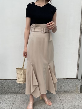 「LAGUNAMOON（ラグナムーン）のアイテム（ブレスレット）」を使った、藤井さん（レディース・166cm）の春コーディネート