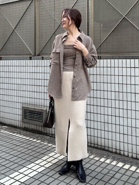 「アイテム（その他シューズ）」を使った、藤井さん（レディース・167cm）の秋コーディネート