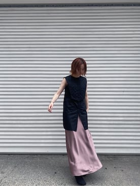 「スタイリング」｜「アイテム（アクセサリー）」を使った、藤井さん（レディース・166cm）の夏コーディネート
