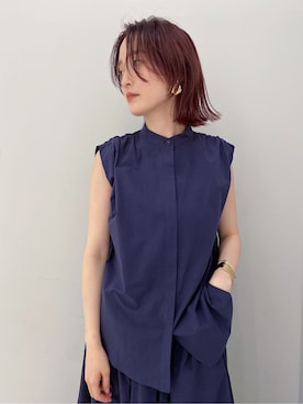「スタイリング」｜「アイテム（アクセサリー）」を使った、藤井さん（レディース・166cm）の夏コーディネート