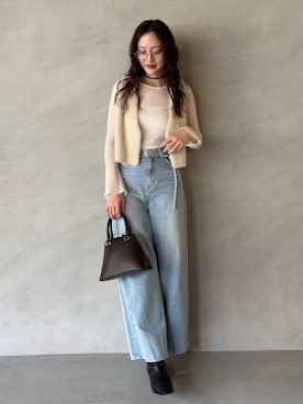 「アイテム（その他シューズ）」を使った、藤井さん（レディース・167cm）の夏コーディネート