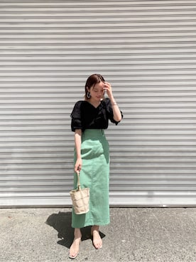 「アイテム（サンダル、その他）」を使った、藤井さん（レディース・166cm）の春コーディネート