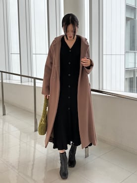 「LAGUNAMOON（ラグナムーン）のアイテム（その他アウター）」を使った、藤井さん（レディース・166cm）の冬コーディネート