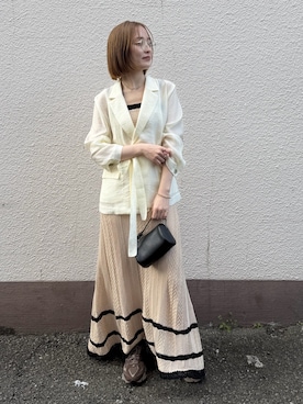 「LAGUNAMOON（ラグナムーン）のアイテム」を使った、藤井さん（レディース・167cm）の春コーディネート