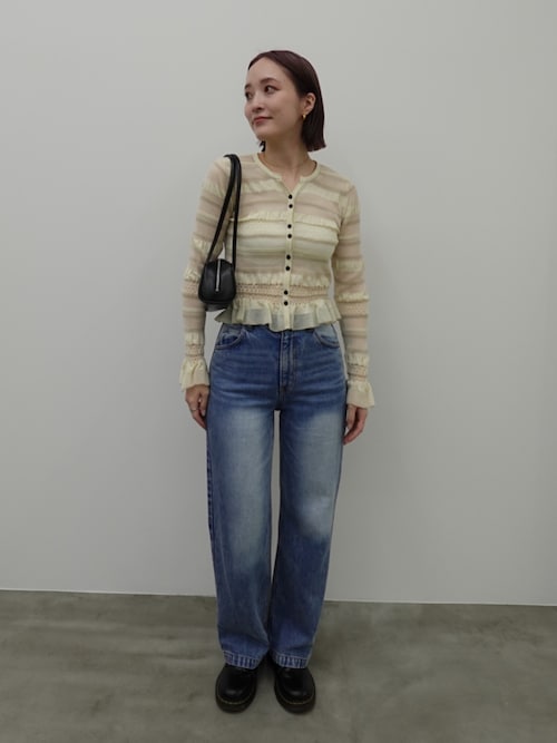 シアーボーダーカーデプルオーバー