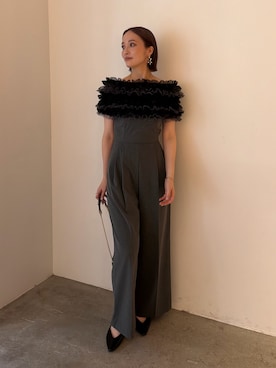 「オケージョンワンピース」｜藤井さん（レディース・167cm）の秋コーディネート