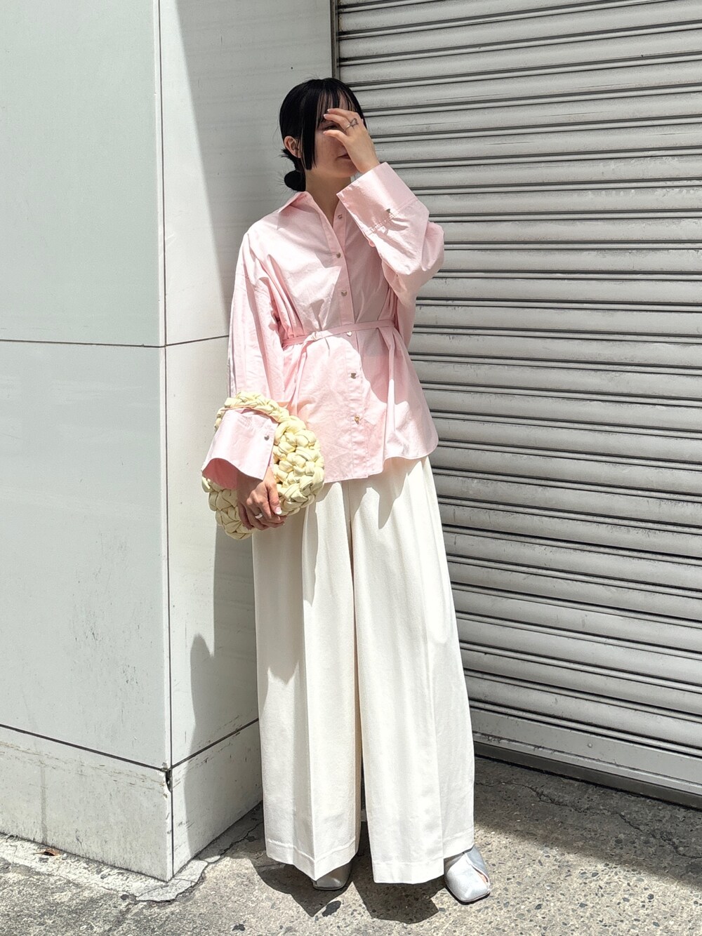 ラグナムーン　アシンメトリーラペルワイドパンツ アシンメトリーラペルワイドパンツ｜ラグナムーン（LAGUNAMOON