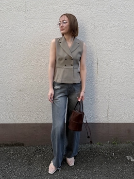 「LAGUNAMOON（ラグナムーン）のアイテム」を使った、藤井さん（レディース・167cm）の春コーディネート