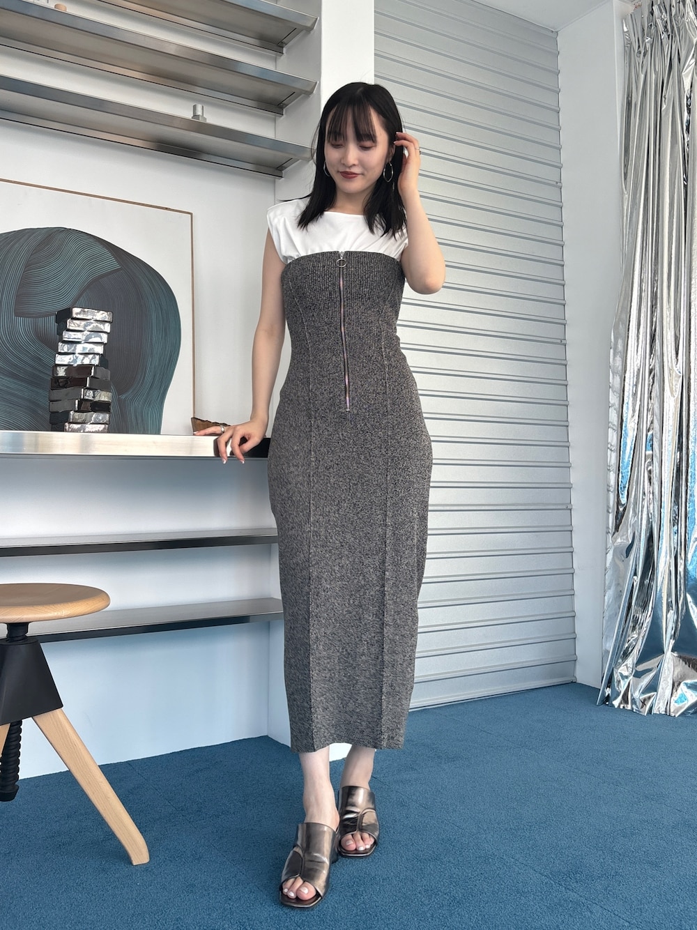 LAGUNAMOON 2WAYニットZIPワンピース LAGUNAMOON（ラグナムーン）の「2WAYニットZIPワンピース