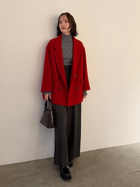 「アイテム（その他アウター）」を使った、藤井さん（レディース・167cm）の秋コーディネート