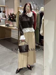 ペプラムドッキングニットカーディガン｜ラグナムーン（LAGUNAMOON