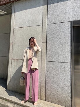 「アイテム（サンダル、その他）」を使った、藤井さん（レディース・166cm）の春コーディネート