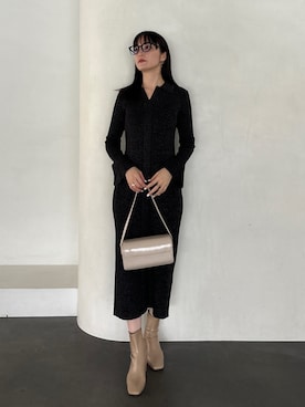 「LAGUNAMOON（ラグナムーン）のアイテム（ピアス（両耳用））」を使った、藤井さん（レディース・166cm）の秋コーディネート