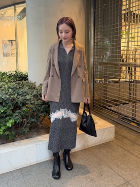 「LAGUNAMOON（ラグナムーン）のアイテム」を使った、藤井さん（レディース・167cm）の秋コーディネート