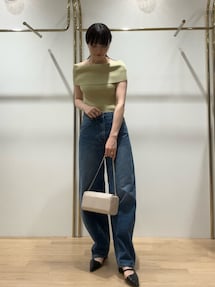 オフショルダーリブニットプルオーバー｜ラグナムーン