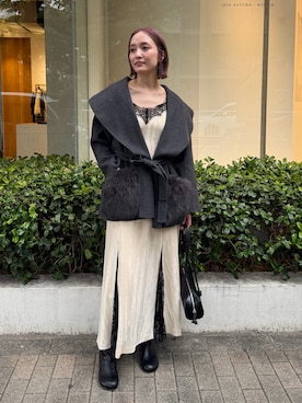 「LAGUNAMOON（ラグナムーン）のアイテム」を使った、藤井さん（レディース・167cm）の秋コーディネート
