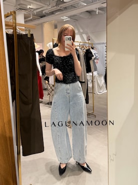 「LAGUNAMOON（ラグナムーン）のアイテム」を使った、藤井さん（レディース・167cm）の春コーディネート