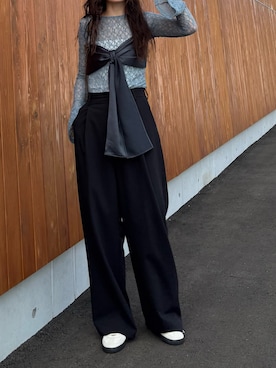 「ビスチェコーデ」｜藤井さん（レディース・167cm）の秋コーディネート