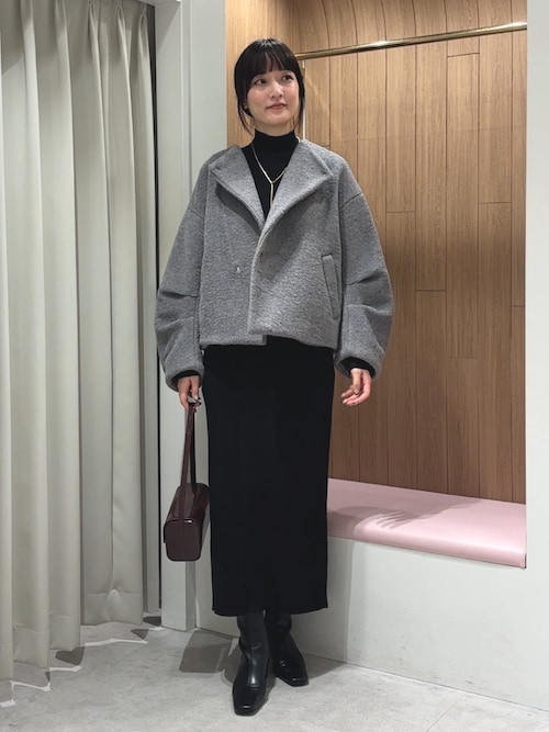 LAGUNAMOON ワンピース ランダムバイカラーリブニットワンピース