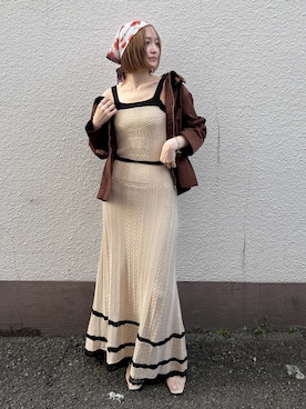 「LAGUNAMOON（ラグナムーン）のアイテム」を使った、藤井さん（レディース・167cm）の春コーディネート