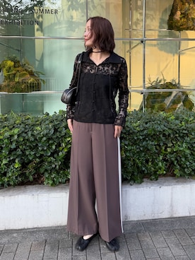 「ラグナムーン(LAGUNAMOON)」｜藤井さん（レディース・167cm）の冬コーディネート