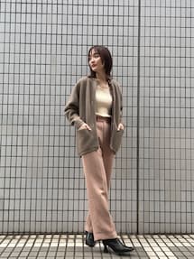 ラクーン配色コクーンカーディガン｜ラグナムーン（LAGUNAMOON