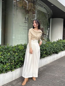「春ニット」｜藤井さん（レディース・166cm）の秋コーディネート