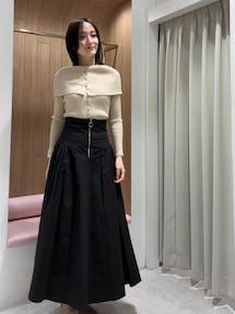 フロントZIPコルセットデザインフレアスカート｜ラグナムーン