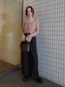 「アイテム（アンサンブル）」を使った、藤井さん（レディース・167cm）の冬コーディネート