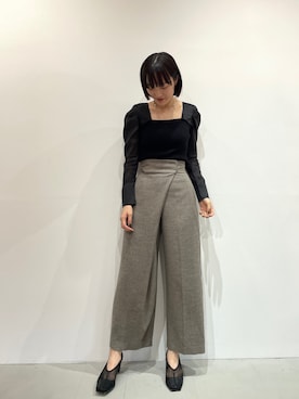 「フユコーデ」｜「アイテム（パンツ）」を使った、藤井さん（レディース・166cm）の秋コーディネート