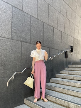 「LAGUNAMOON（ラグナムーン）のアイテム（ブレスレット）」を使った、藤井さん（レディース・166cm）の春コーディネート