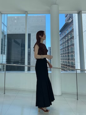 「スタイリング」｜「アイテム（アクセサリー）」を使った、藤井さん（レディース・166cm）の夏コーディネート