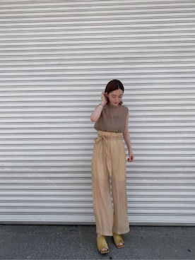 「スタイリング」｜「アイテム（アクセサリー）」を使った、藤井さん（レディース・166cm）の夏コーディネート