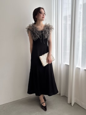 「アイテム（ドレス）」を使った、藤井さん（レディース・167cm）の夏コーディネート