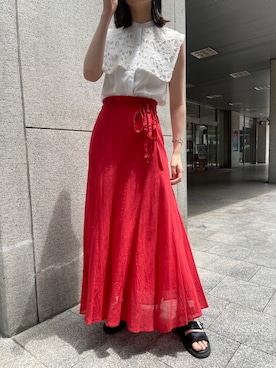 藤井さん(レディース・166cm)の夏コーディネート