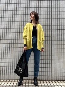ラクーン配色コクーンカーディガン｜ラグナムーン（LAGUNAMOON）公式