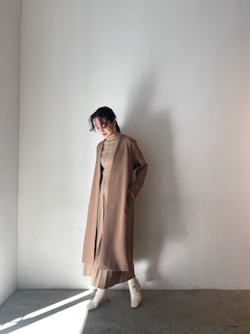 「コーディネート」｜「アイテム（その他アウター）」を使った、藤井さん（レディース・166cm）の冬コーディネート