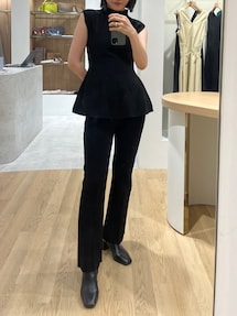 2024年♡美品♡エンフォルド スリットランダムヘムプルオーバー ブルー 38 2024年♡美品♡エンフォルド スリットランダムヘムプルオーバー