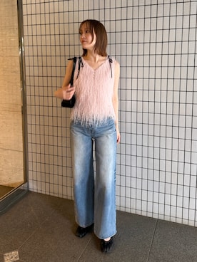 「LAGUNAMOON（ラグナムーン）のアイテム（Tシャツ/カットソー）」を使った、藤井さん（レディース・167cm）の夏コーディネート