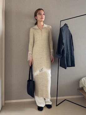 「LAGUNAMOON（ラグナムーン）のアイテム（ワンピース）」を使った、藤井さん（レディース・167cm）の秋コーディネート