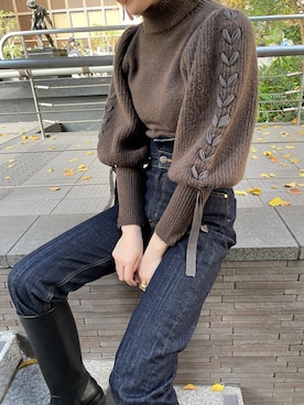 「スタイリング」｜「アイテム（ブーツ）」を使った、藤井さん（レディース・166cm）の冬コーディネート