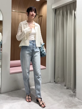 「LAGUNAMOON（ラグナムーン）のアイテム（ピアス（両耳用））」を使った、藤井さん（レディース・166cm）の夏コーディネート