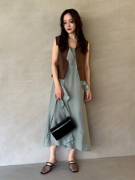 「LAGUNAMOON（ラグナムーン）のアイテム」を使った、藤井さん（レディース・167cm）の夏コーディネート