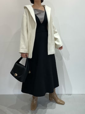 「LAGUNAMOON（ラグナムーン）のアイテム（その他アウター）」を使った、藤井さん（レディース・166cm）の秋コーディネート